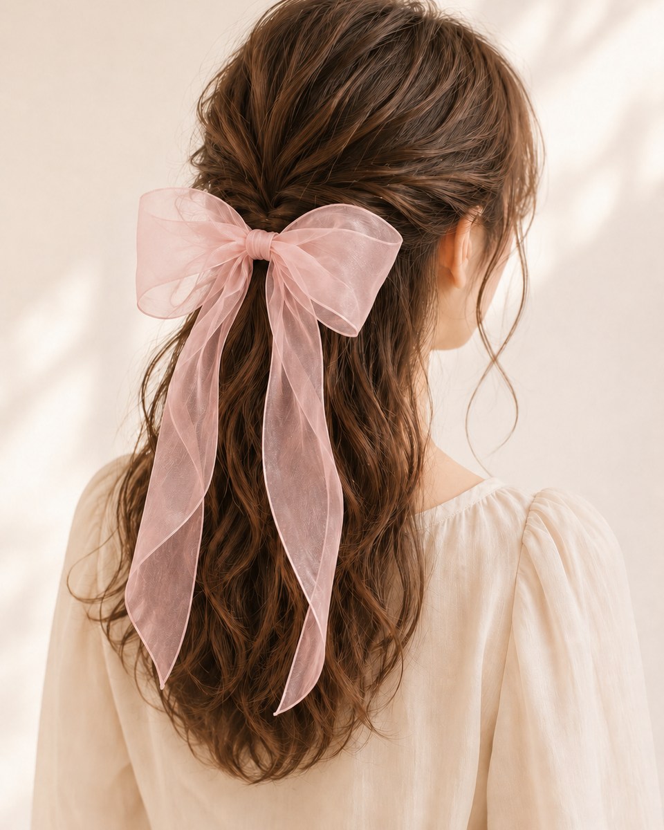 リボンを使ったヘアアレンジのイメージ