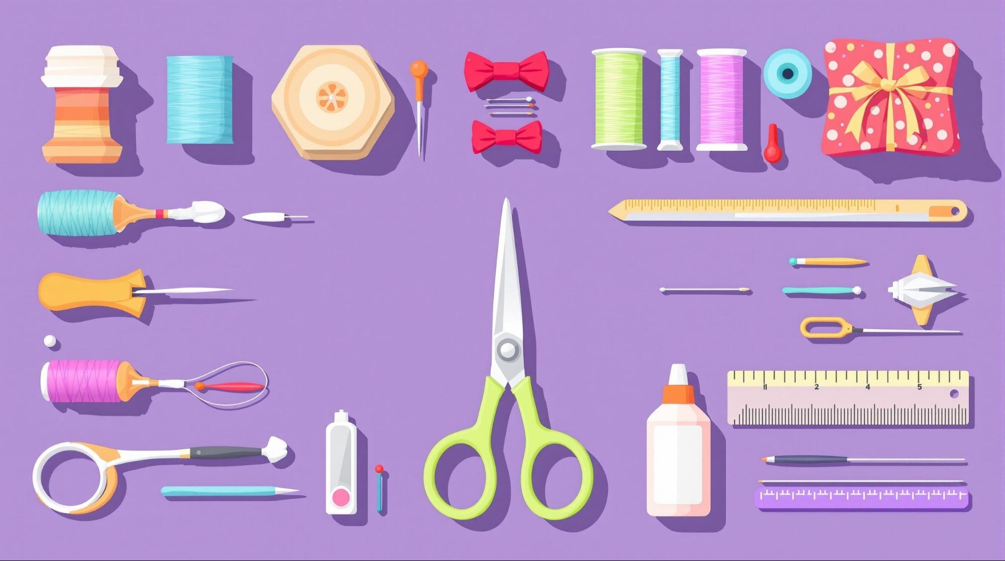 手芸でリボンを使うために必要な基本道具
