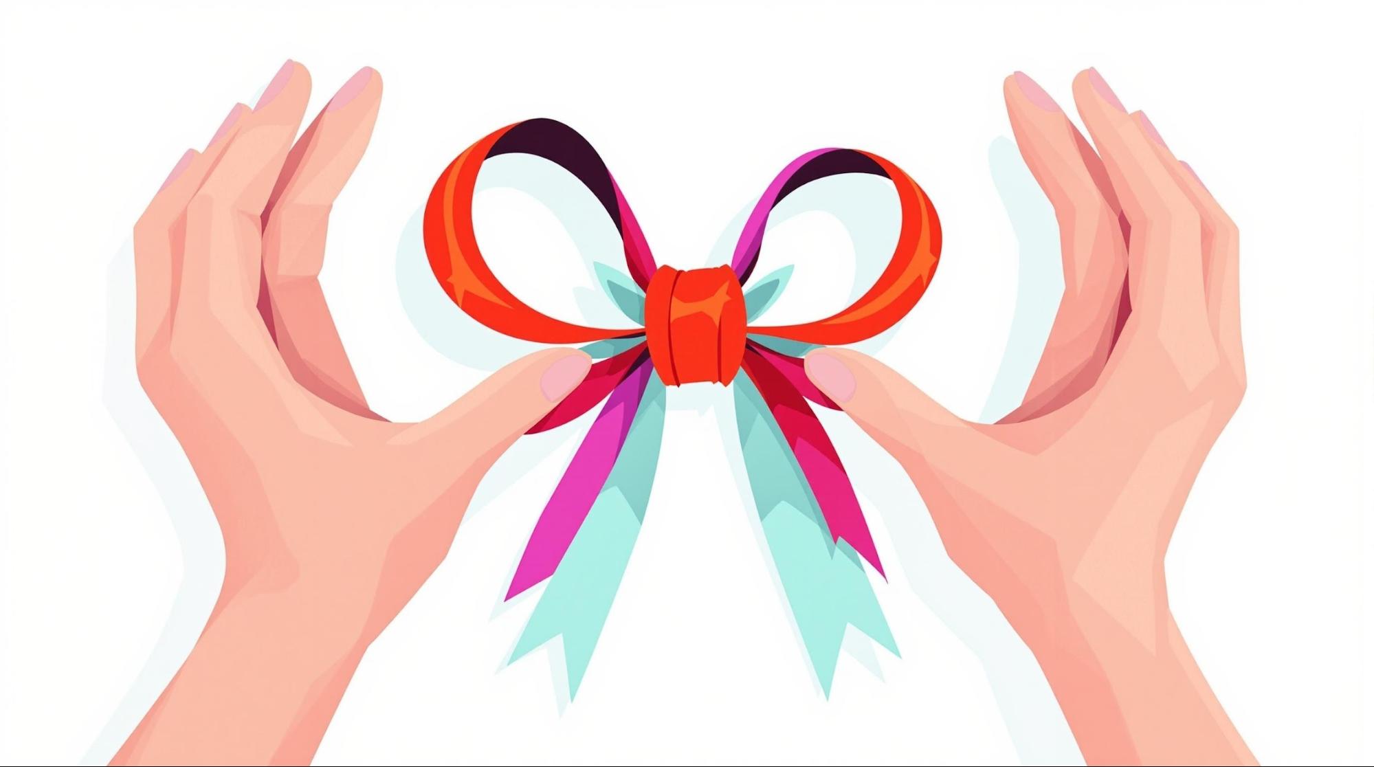 綺麗なリボンの基本的な結び方