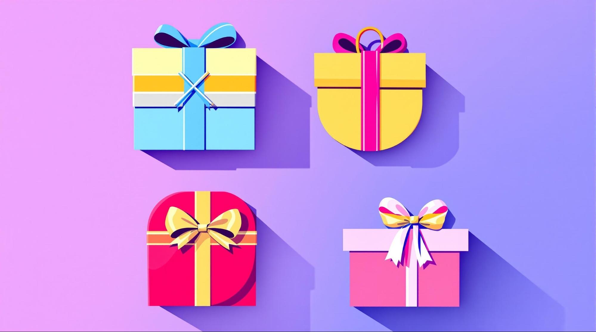 贈り物別・太いリボンラッピングデザイン実例