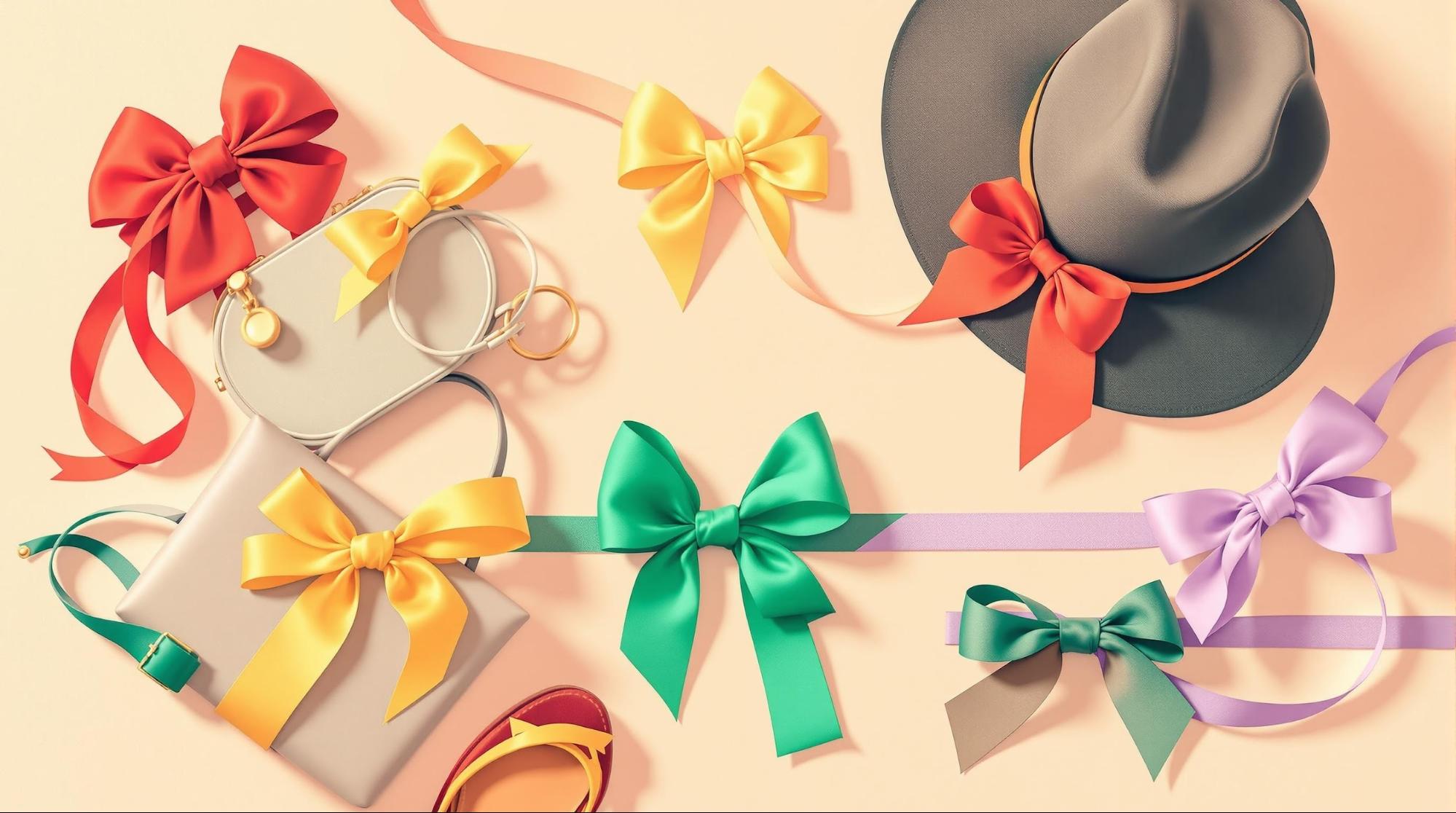 ファッション小物をおしゃれに見せるリボンテクニック