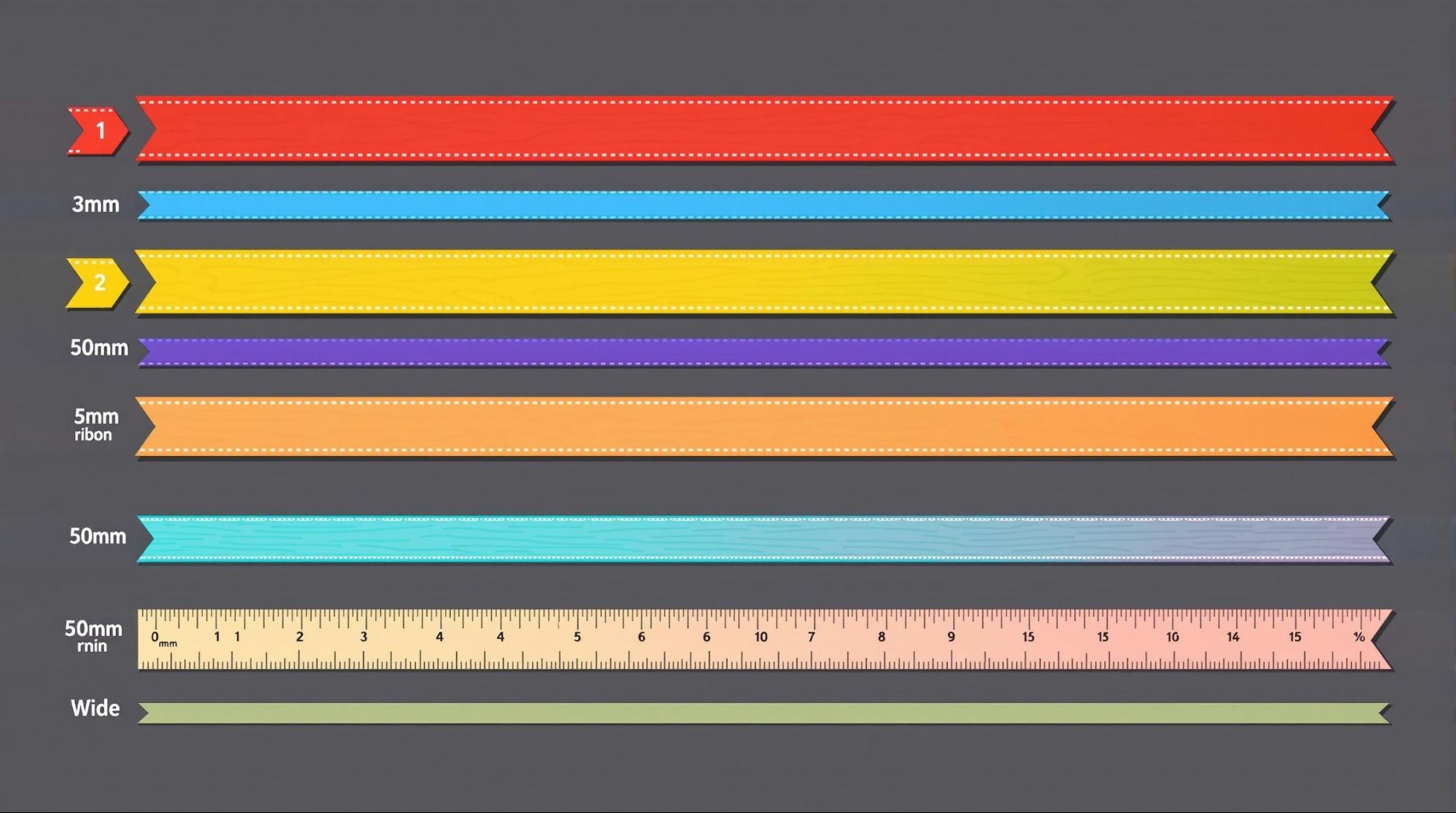幅で選ぶリボンの使い分け