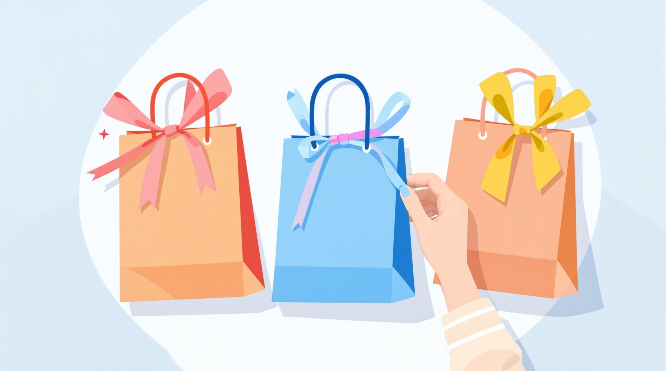 持ち手部分のリボンアレンジ方法