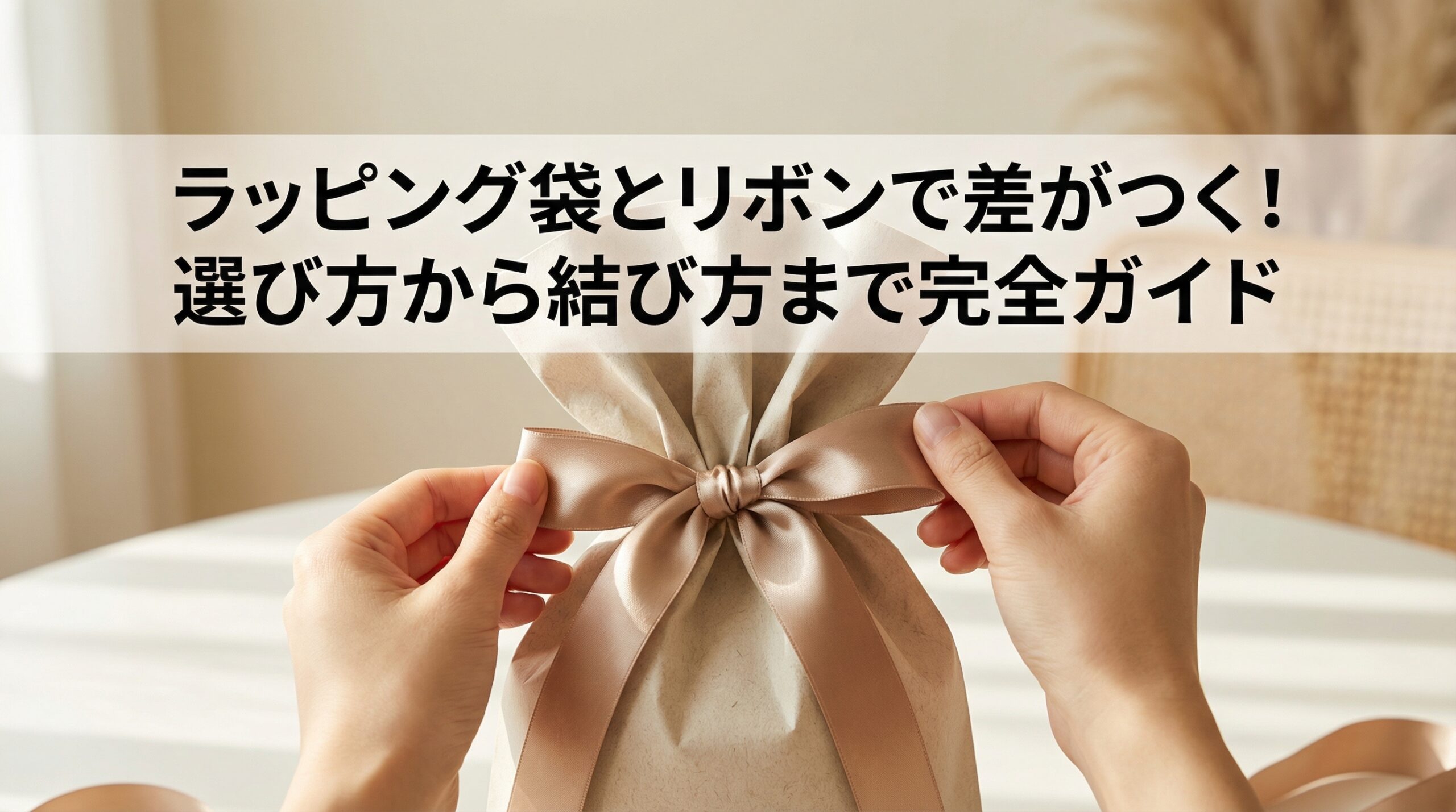 ラッピング袋とリボンで差がつく!選び方から結び方まで完全ガイド