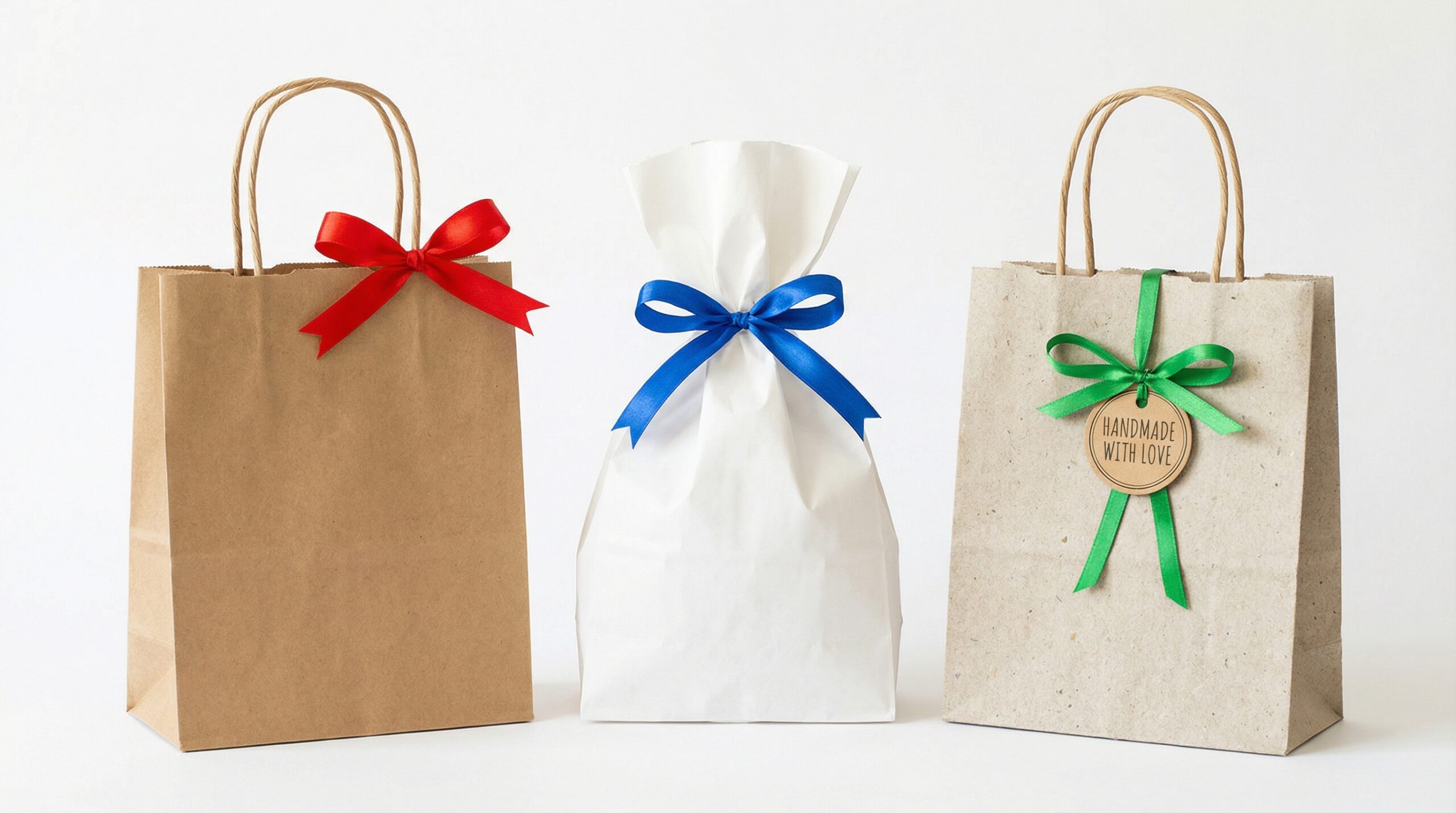 紙袋へのリボンの付け方アイデア