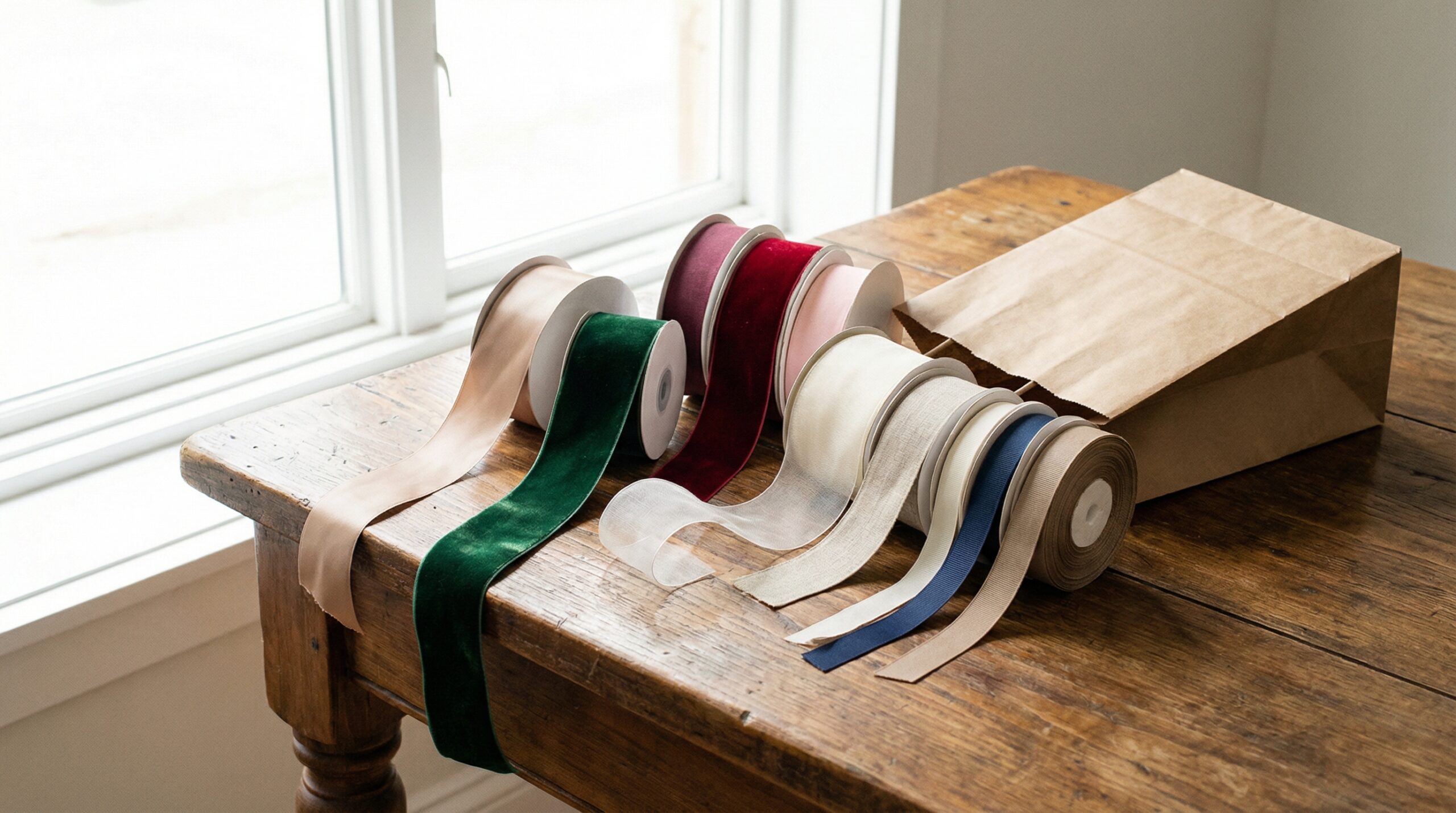 紙袋をおしゃれに見せるリボンの選び方