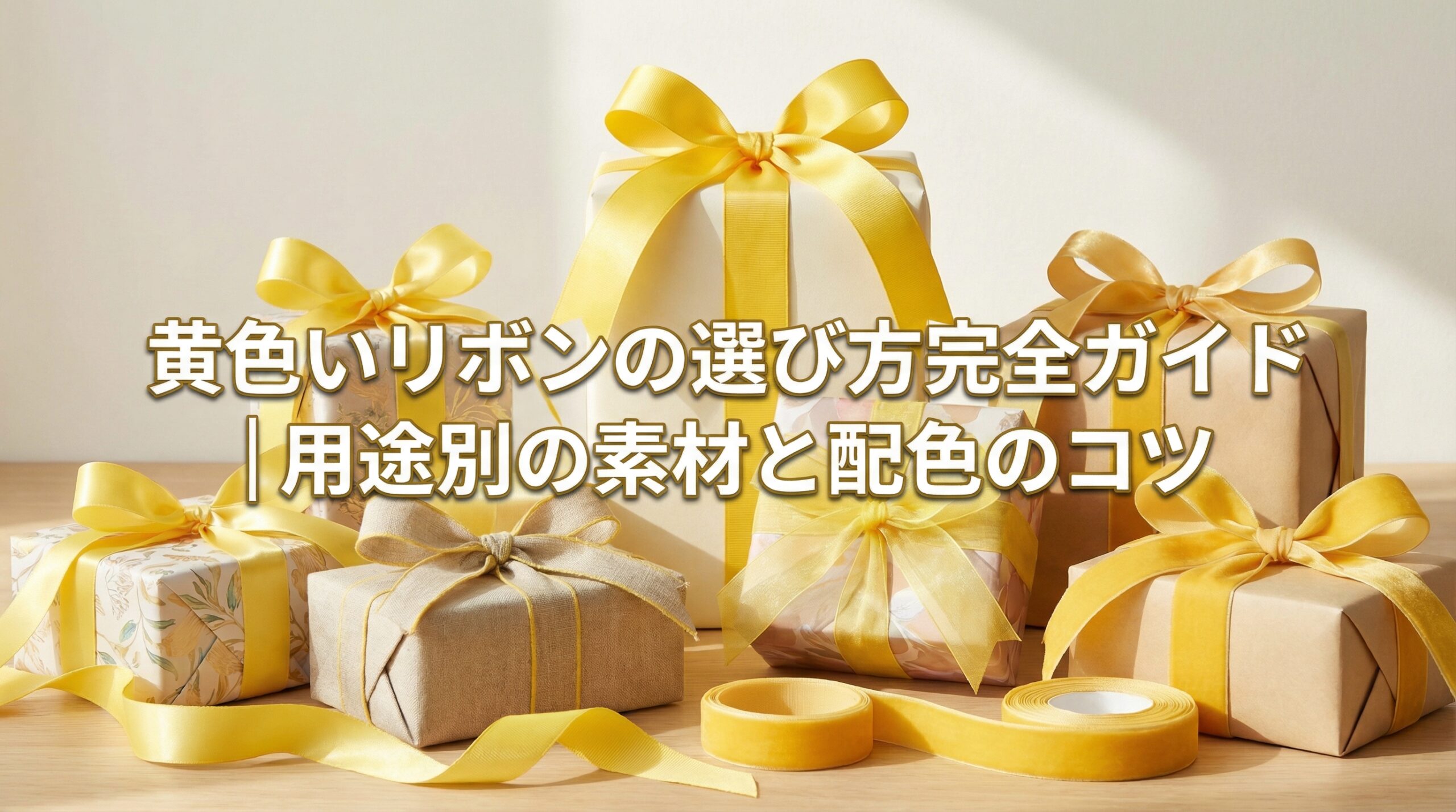 黄色いリボンの選び方完全ガイド│用途別の素材と配色のコツ