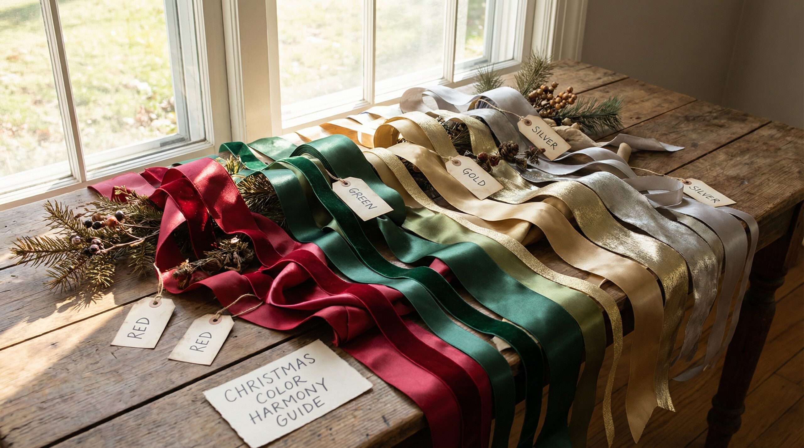 クリスマスカラーで選ぶリボンの色合いガイド