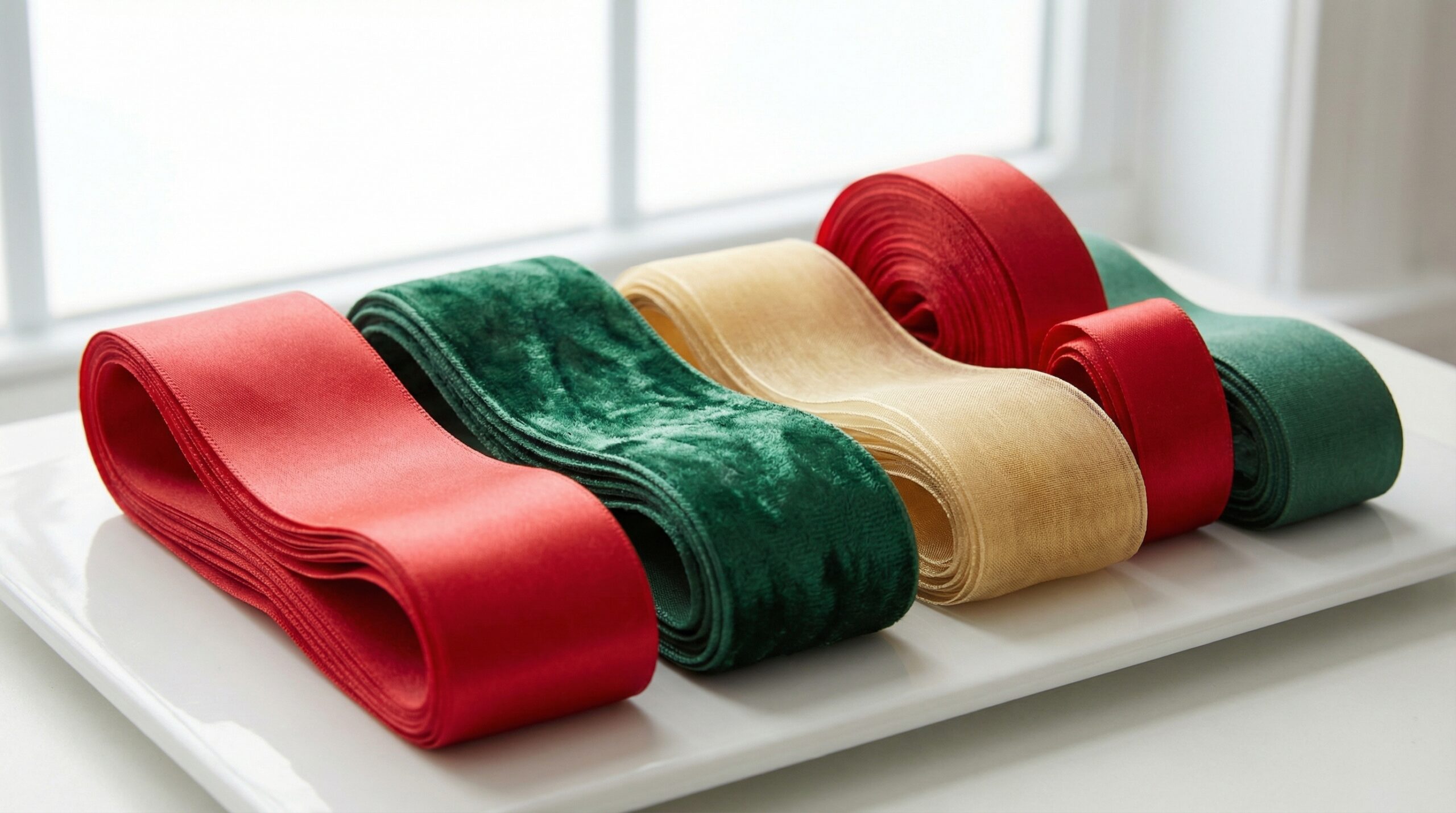 クリスマスラッピングに適したリボンの種類と特徴