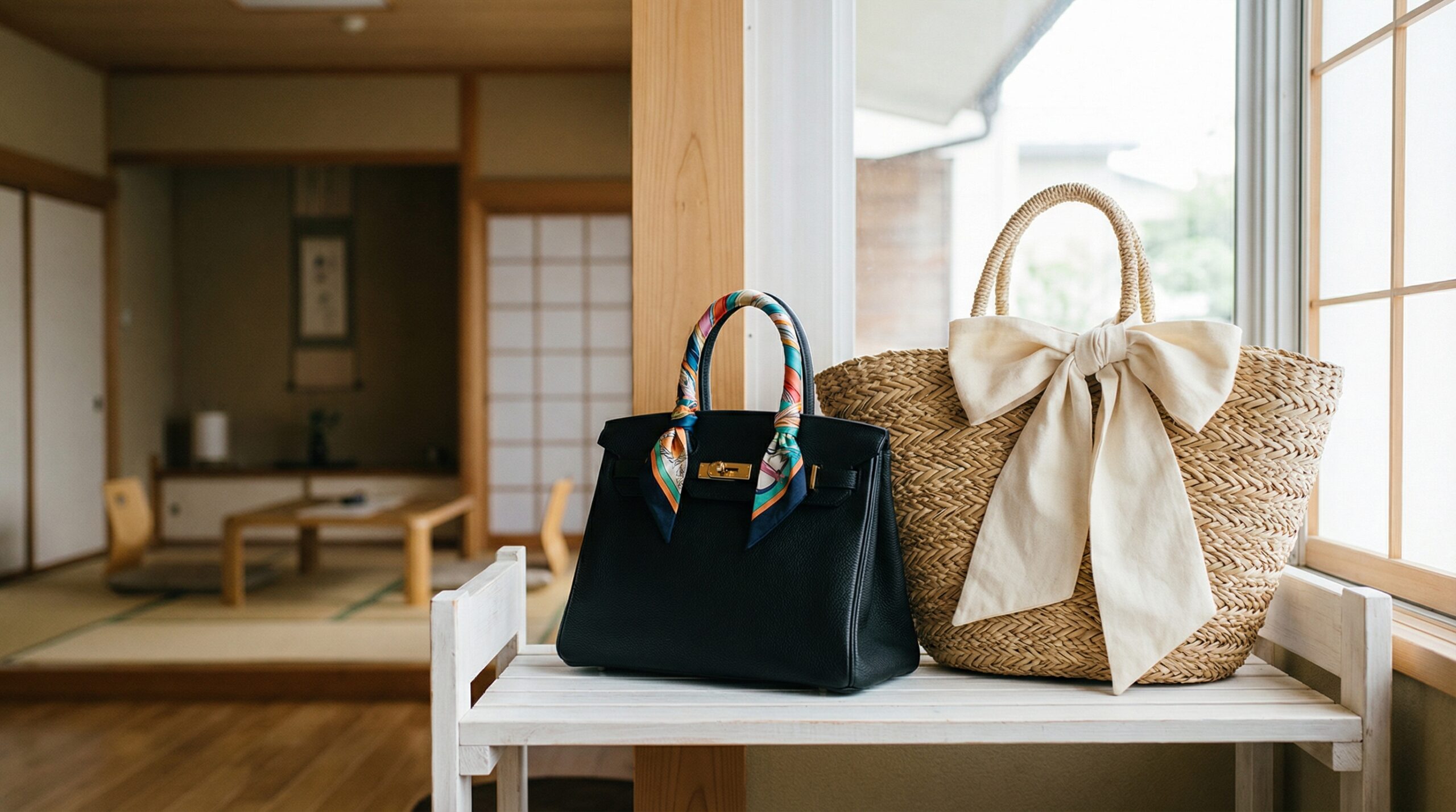 バッグの種類別リボンの結び方