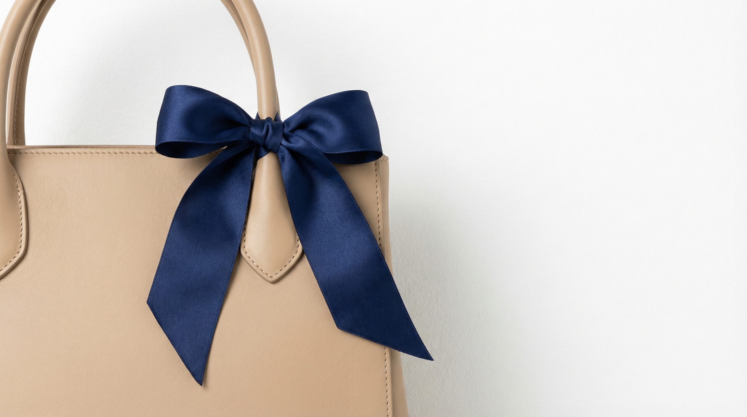 バッグリボンを美しく見せる位置とバランス