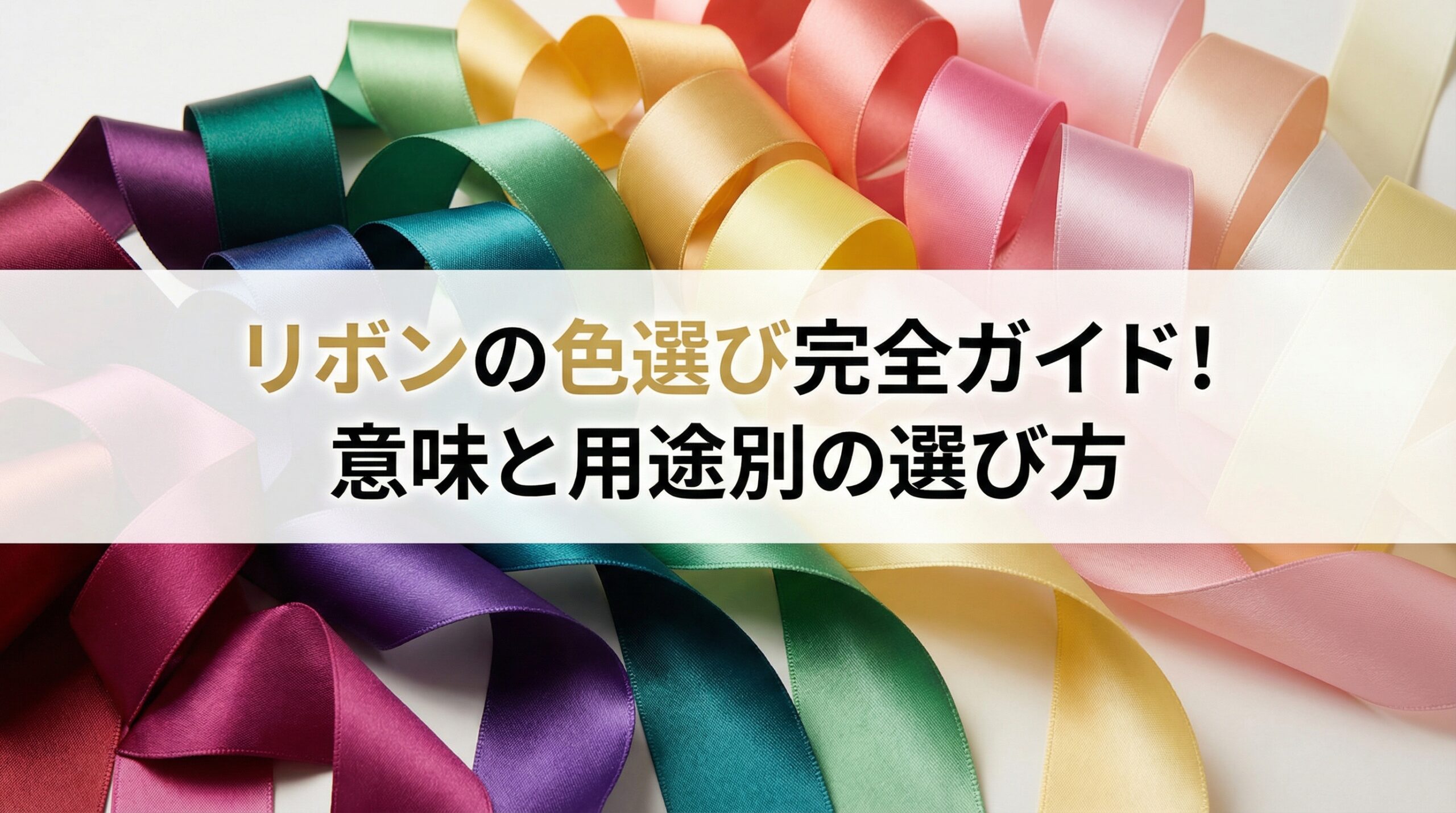 リボンの色選び完全ガイド！意味と用途別の選び方
