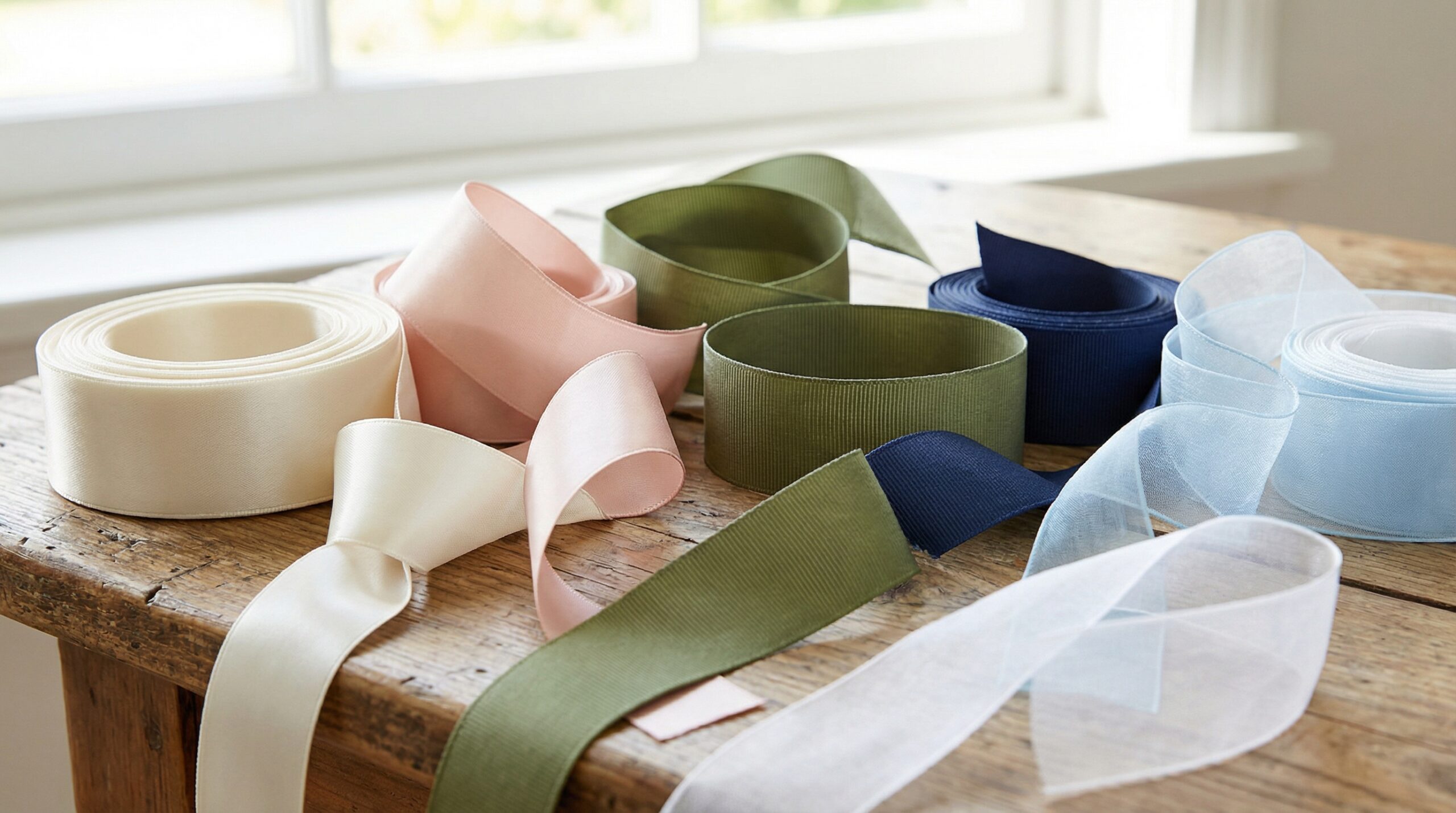 リボン生地の基本的な種類と特徴