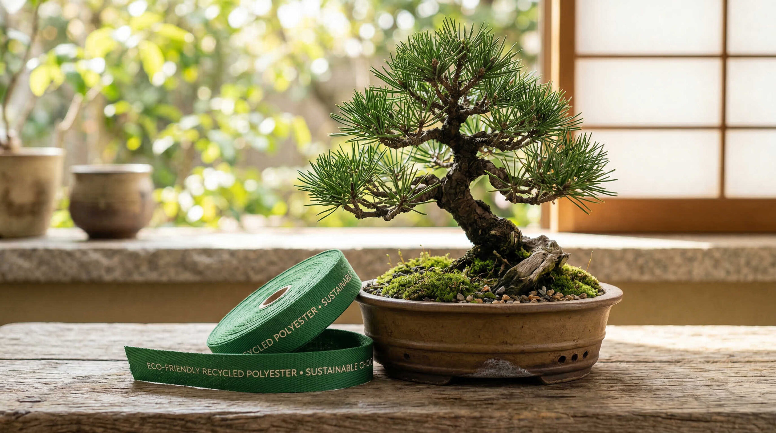 環境に配慮したポリエステルリボン