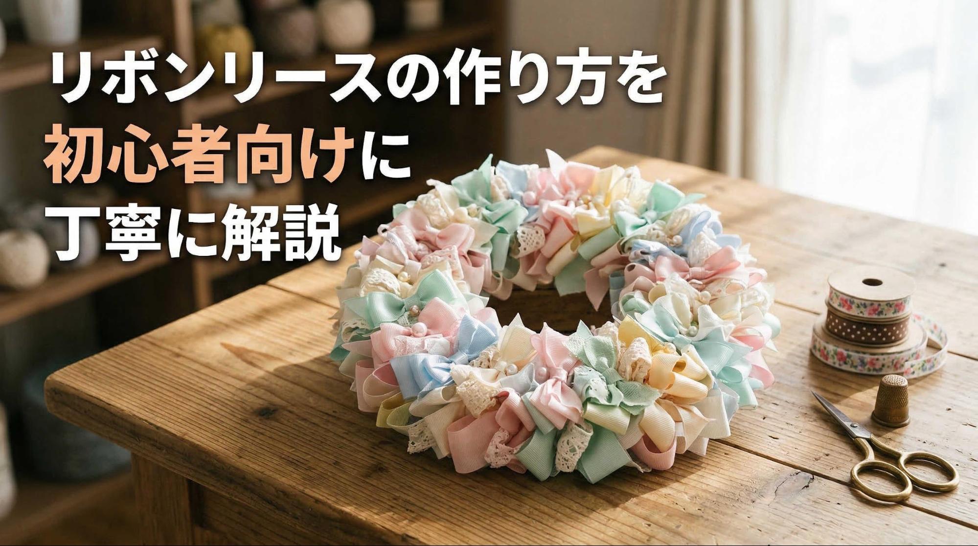 リボンリースの作り方を初心者向けに丁寧に解説