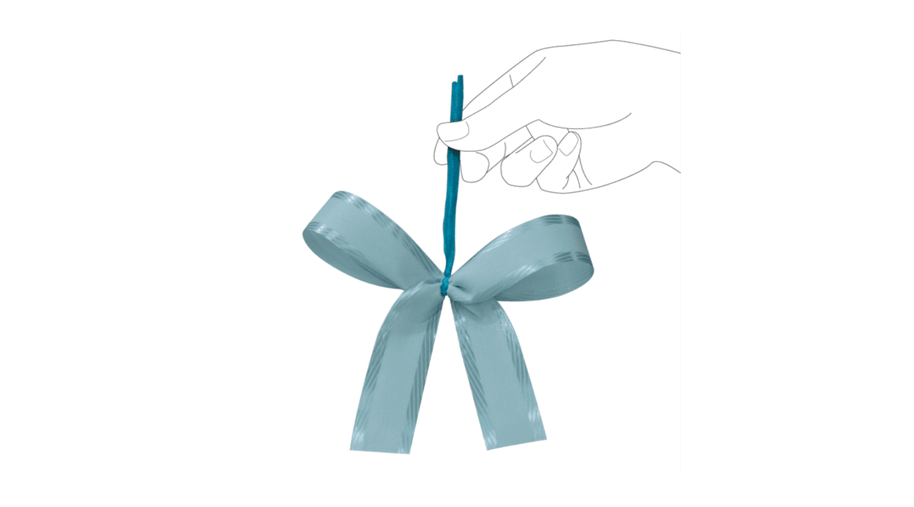 モール止めシングル蝶｜作るラッピングの手順