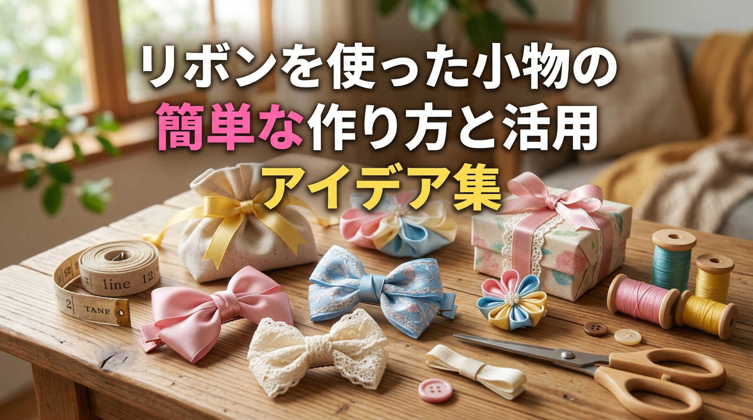 リボンを使った小物の簡単な作り方と活用アイデア集