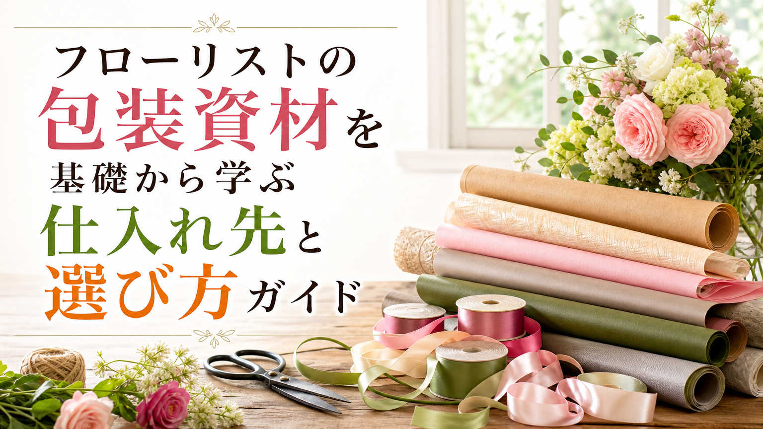 フローリストの包装資材を基礎から学ぶ仕入れ先と選び方ガイド