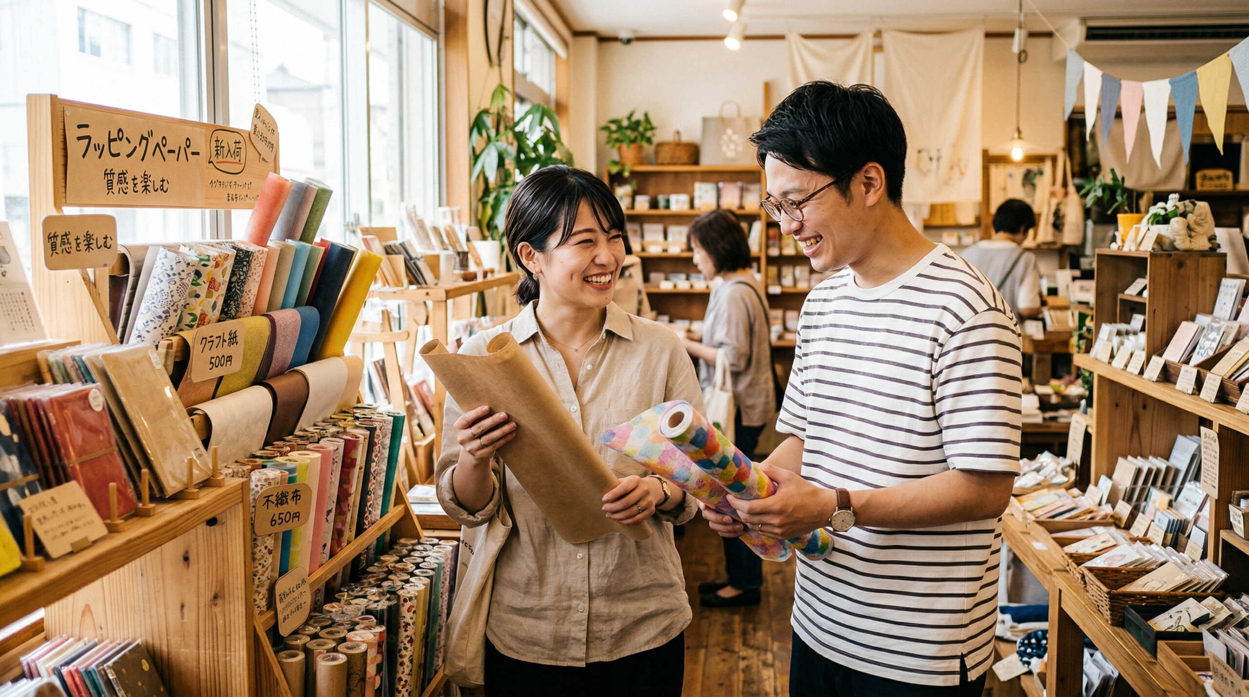 ラッピングペーパーの素材別の特徴と向いている用途