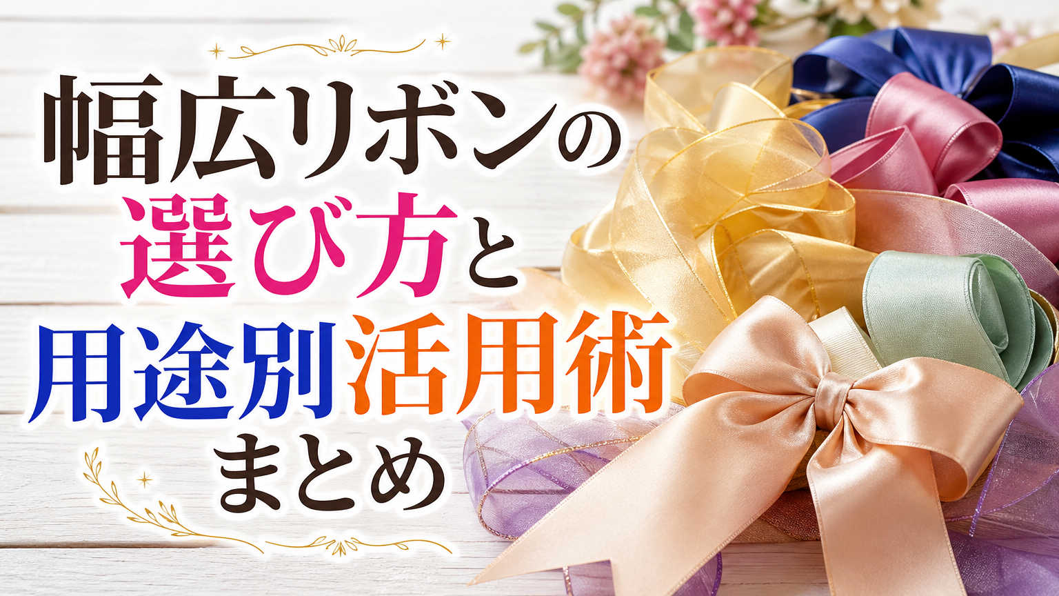 幅広リボンの選び方と用途別活用術まとめ