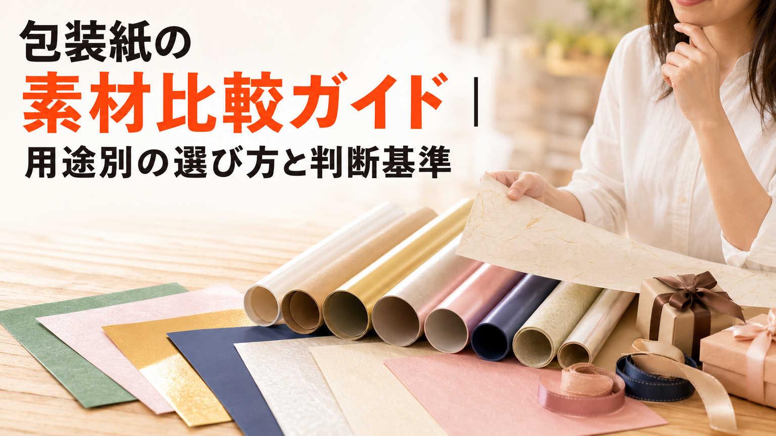 包装紙の素材比較ガイド｜用途別の選び方と判断基準