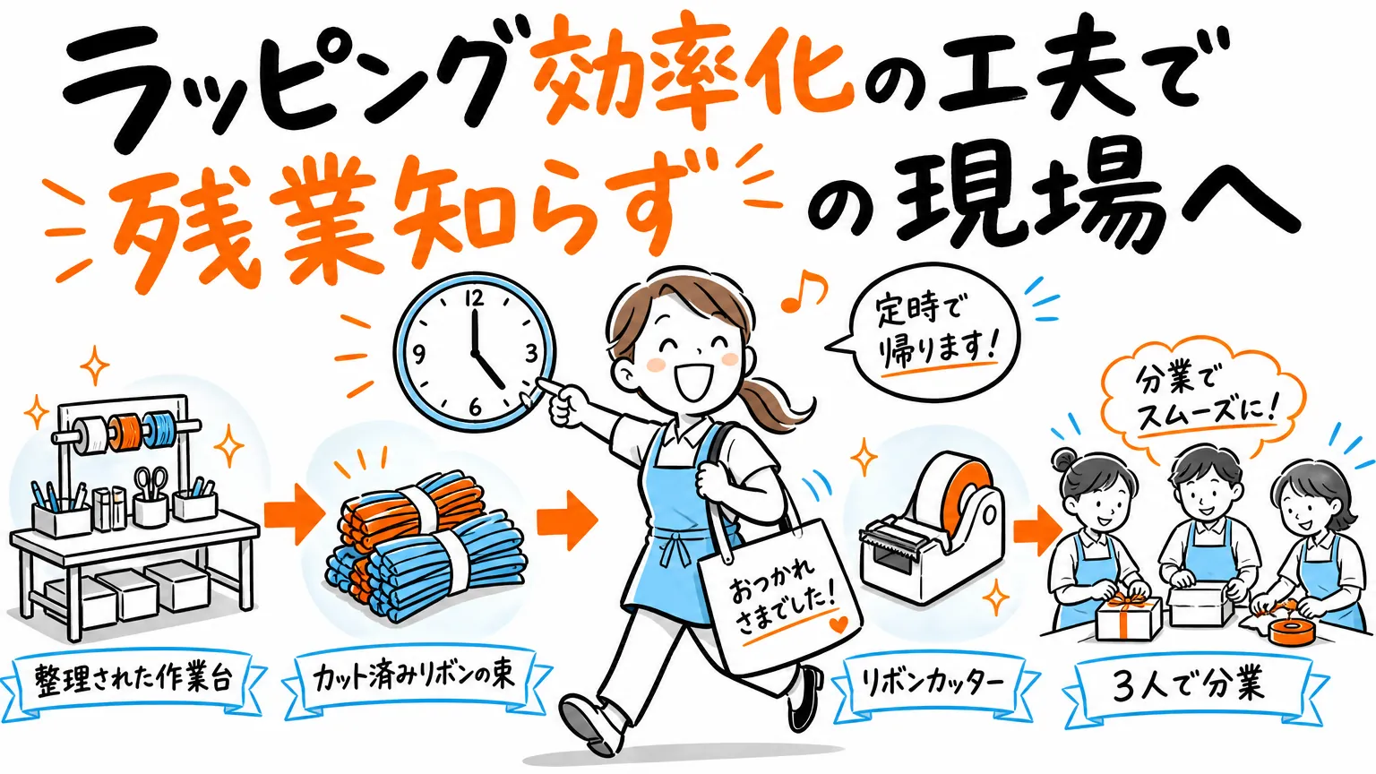 ラッピング効率化の工夫で残業知らずの現場へ