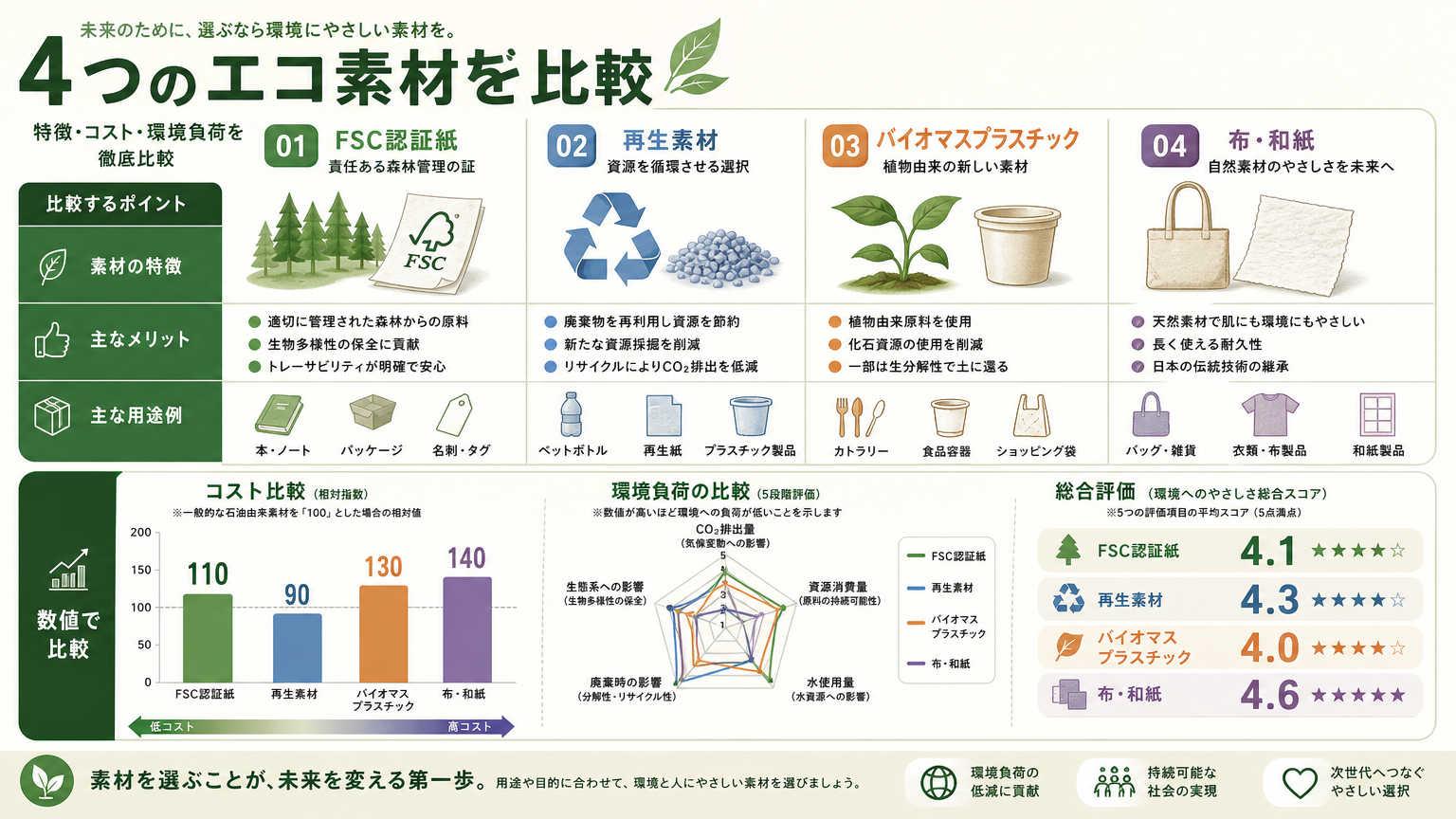 サステナブルラッピングに使えるエコ素材の種類と特徴