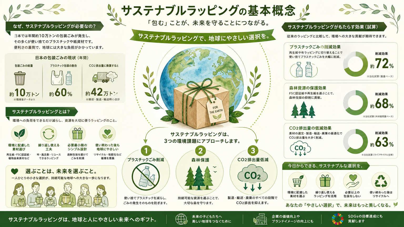 サステナブルラッピングとは？環境に配慮した包装の基本を理解しよう