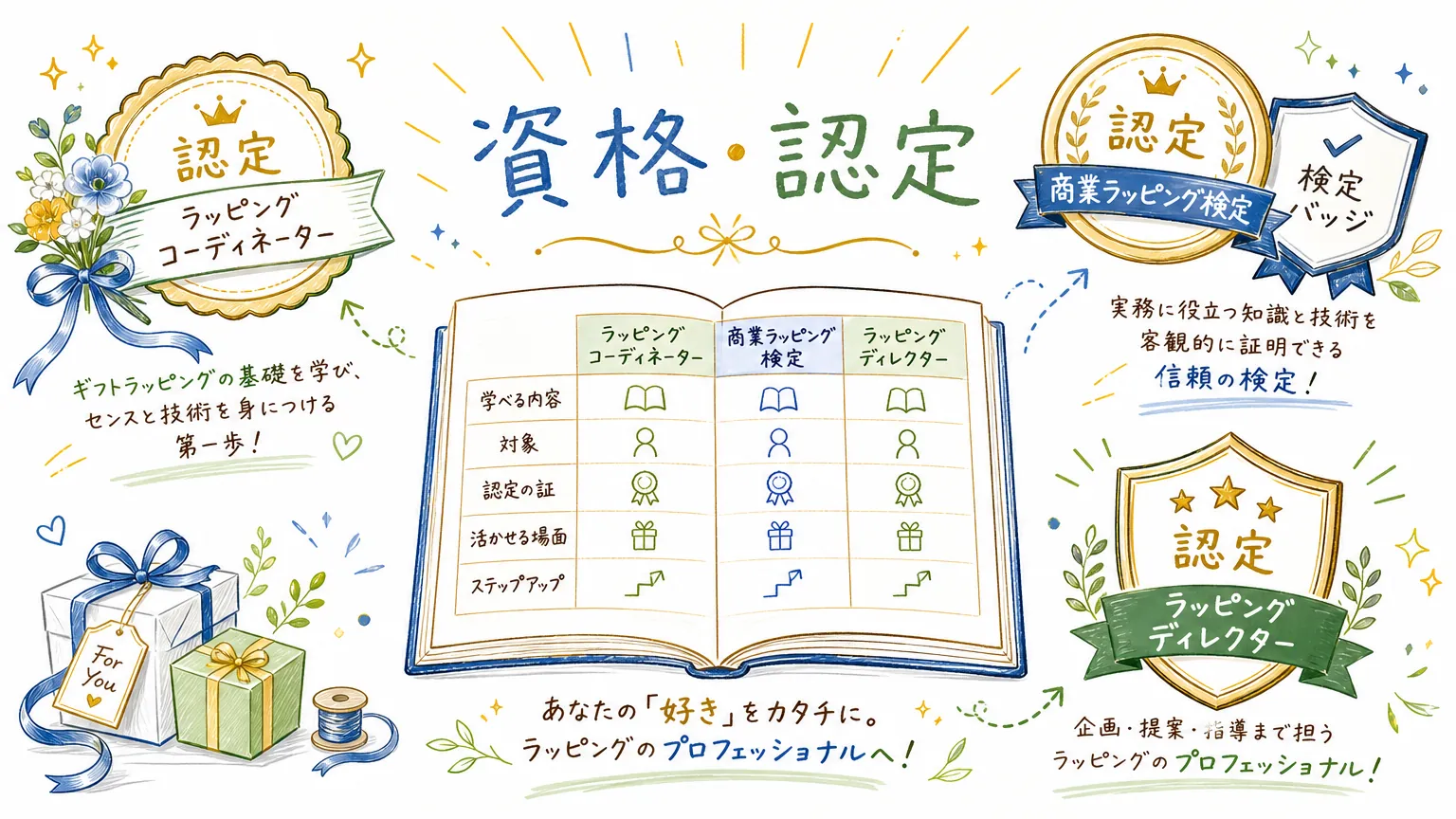 ラッピングの資格にはどんな種類があるか